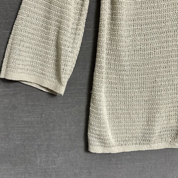 J Jill Sweater Small Beige Linen Lightweight Pullover Top‎ Tunic Beach Coastal - Picture 3 of 12